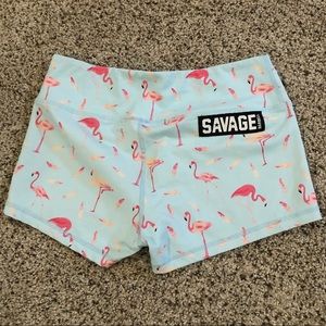 Savage Barbell Flamingo Shorts